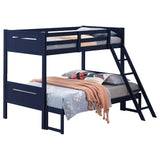 Litera Littleton Wood Twin sobre Full Azul
