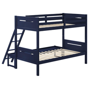 Litera Littleton Wood Twin sobre Full Azul