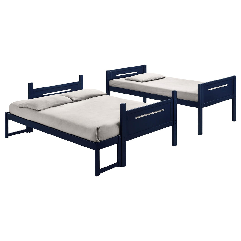 Litera Littleton Wood Twin sobre Full Azul