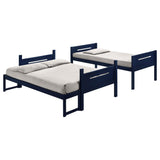 Litera Littleton Wood Twin sobre Full Azul