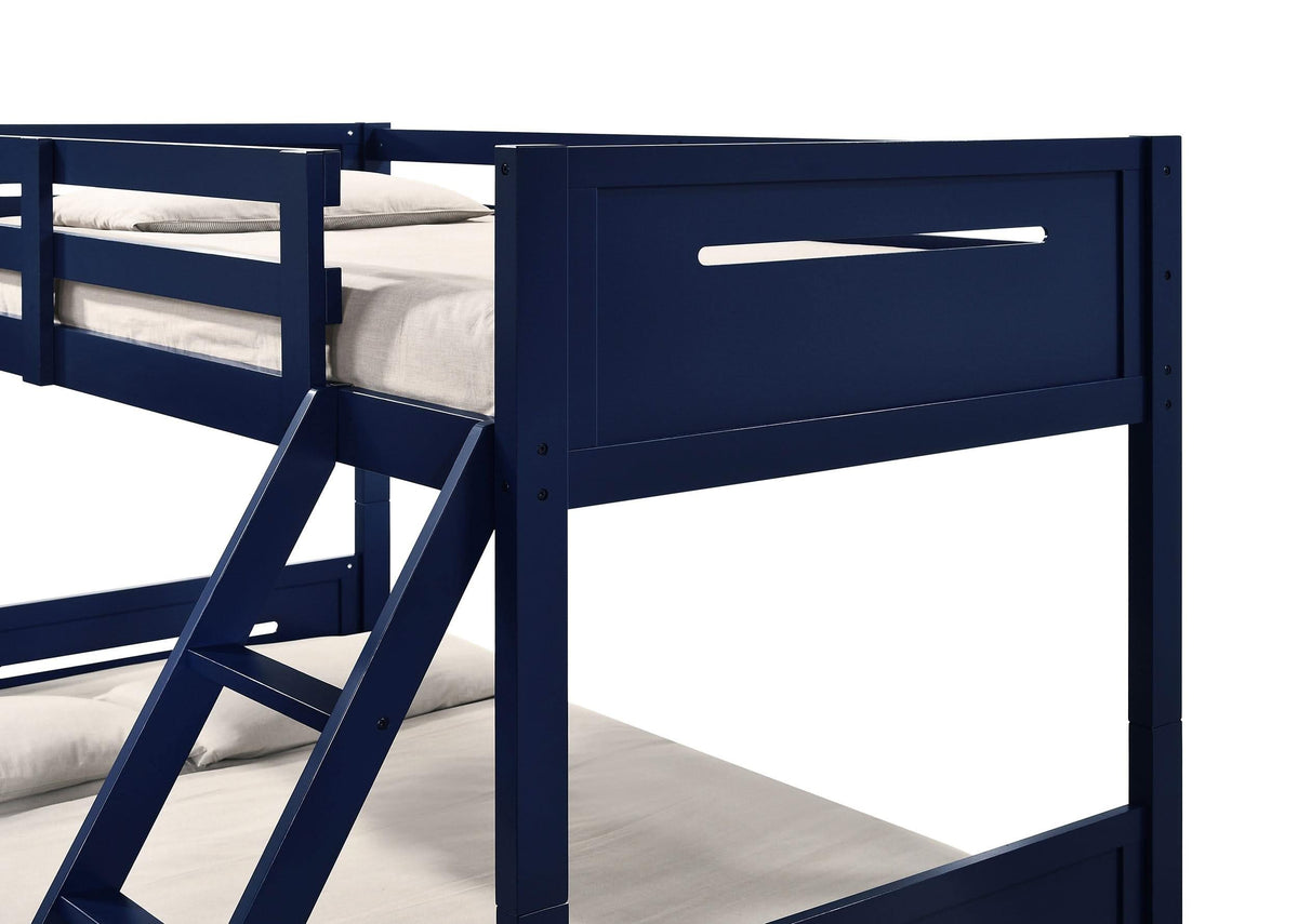 Litera Littleton Wood Twin sobre Full Azul