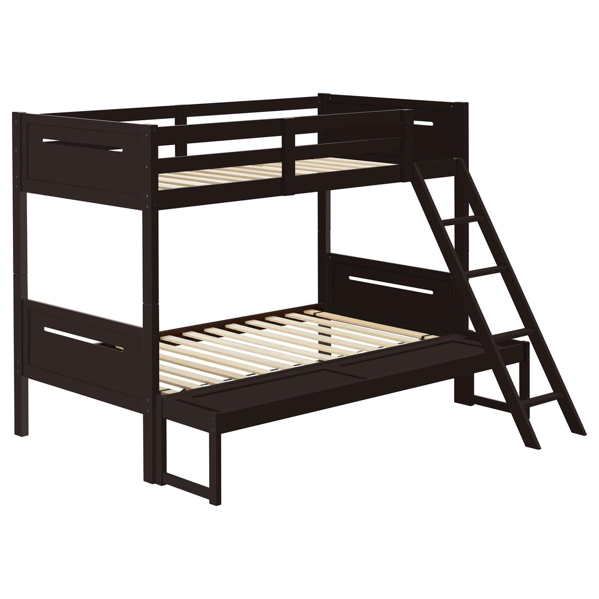 Litera Littleton Wood Twin sobre Full Color Espresso