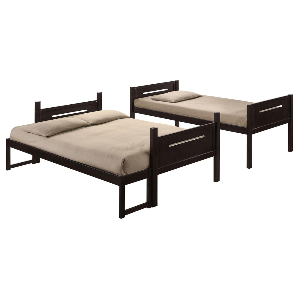 Litera Littleton Wood Twin sobre Full Color Espresso
