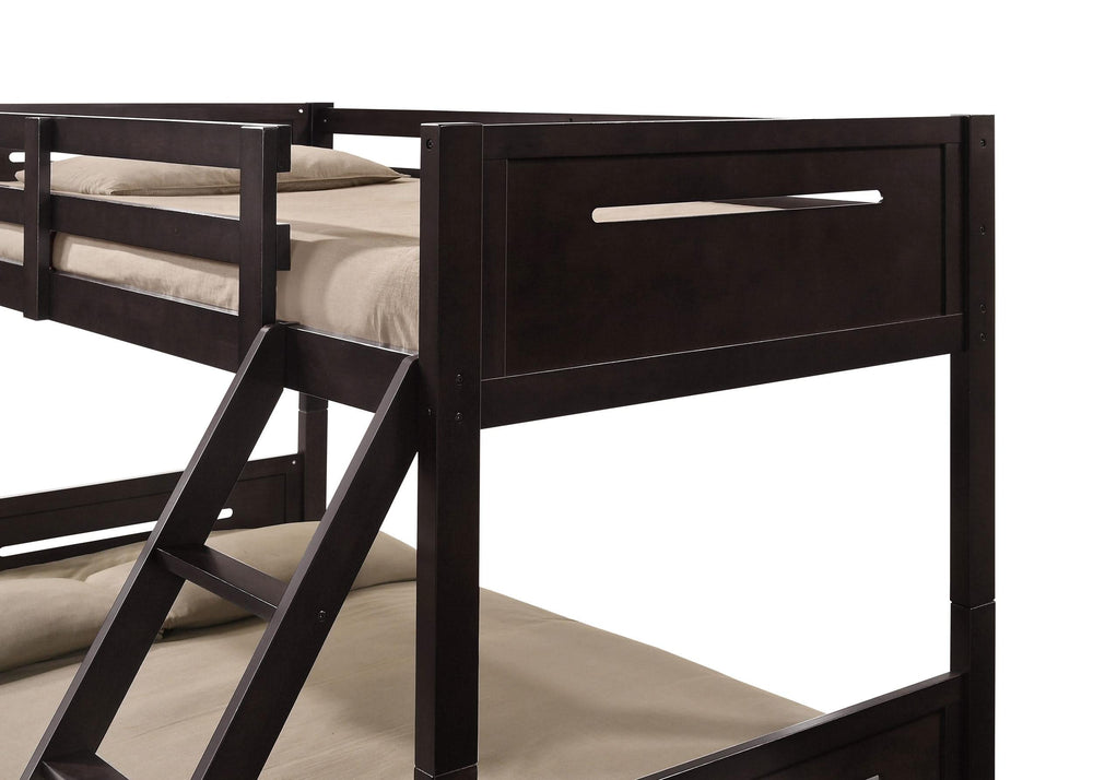 Litera Littleton Wood Twin sobre Full Color Espresso