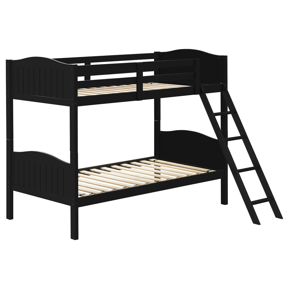 Litera Arlo Wood Twin sobre Twin, color negro