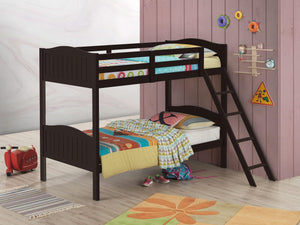 Litera Arlo Wood Twin sobre Twin Espresso