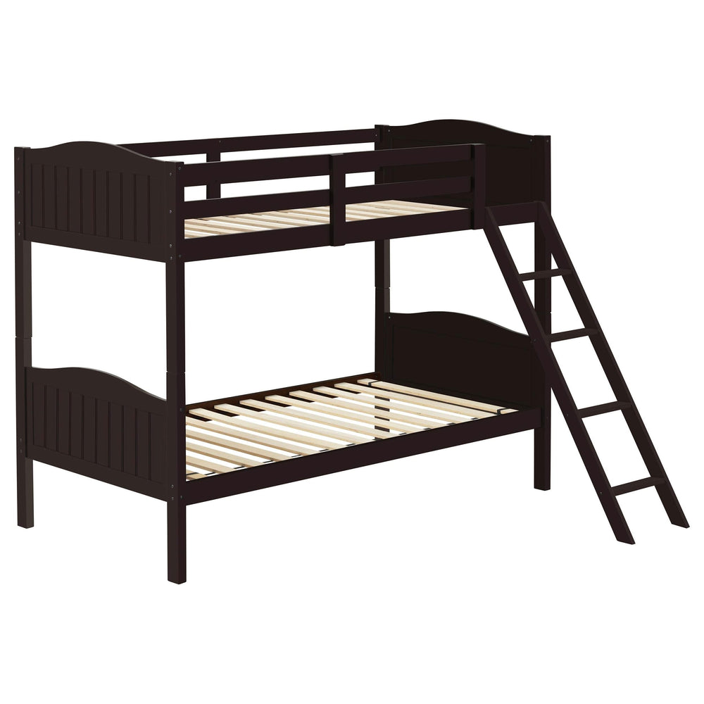 Litera Arlo Wood Twin sobre Twin Espresso