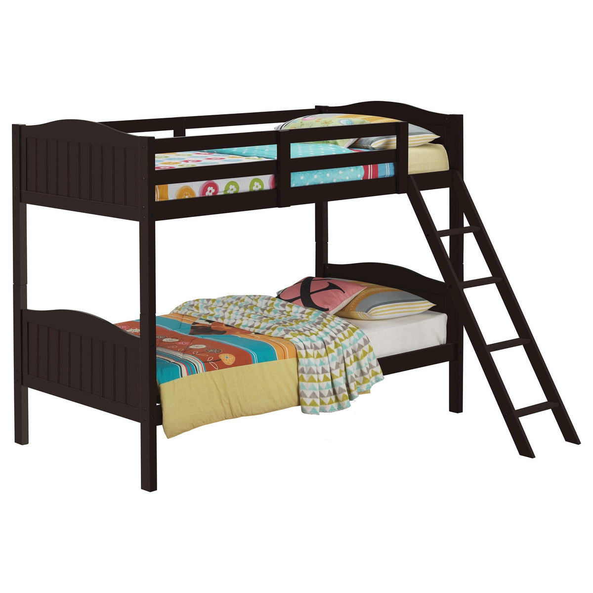 Litera Arlo Wood Twin sobre Twin Espresso