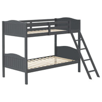 Litera Arlo Wood Twin sobre Twin Gris