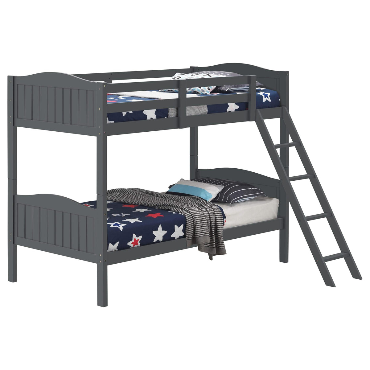 Litera Arlo Wood Twin sobre Twin Gris