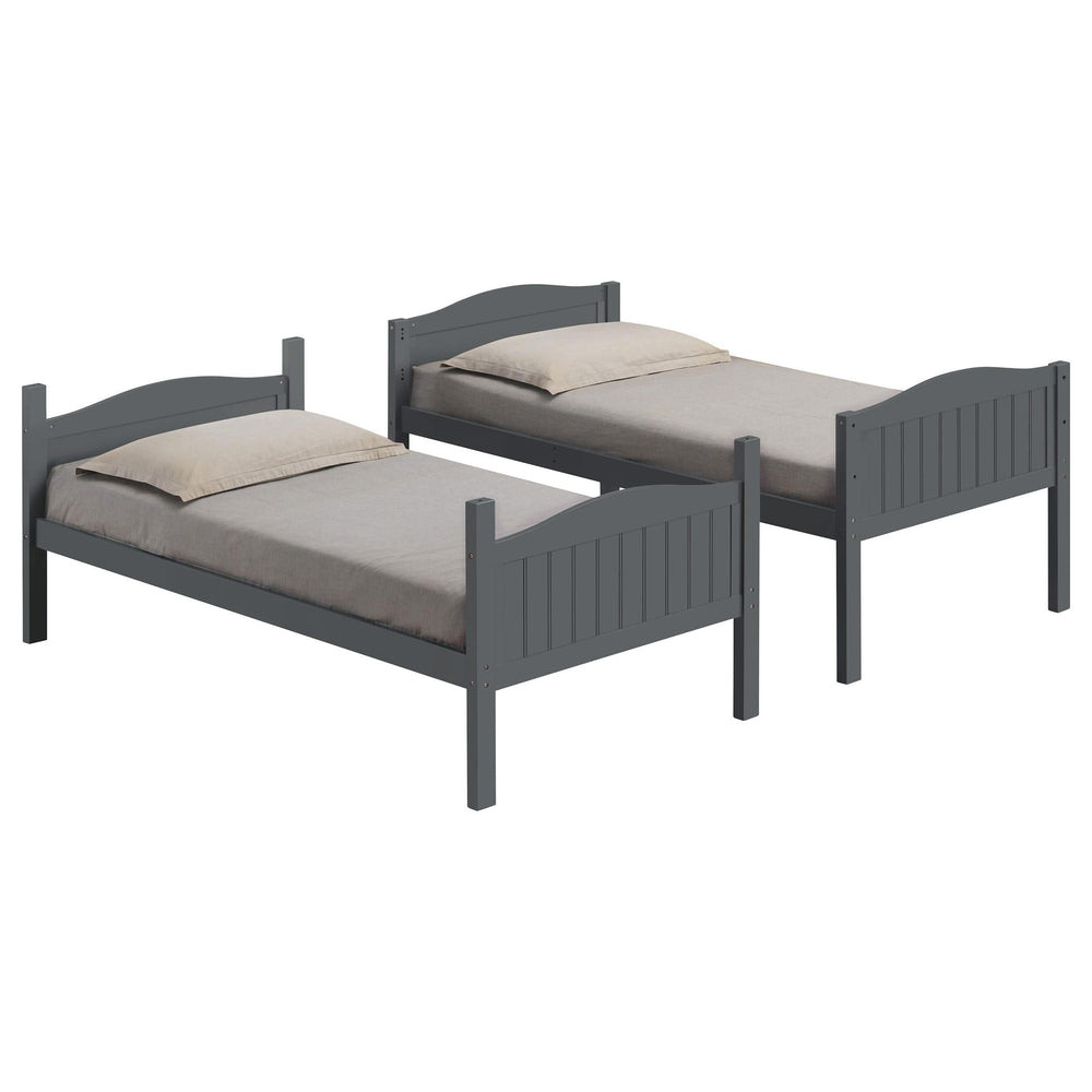Litera Arlo Wood Twin sobre Twin Gris