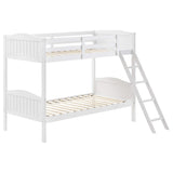 Litera Arlo Wood Twin sobre Twin Blanca