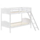 Litera Arlo Wood Twin sobre Twin Blanca
