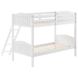 Litera Arlo Wood Twin sobre Twin Blanca