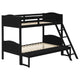 Litera Arlo Wood Twin sobre Full, color negro