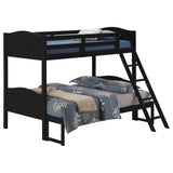 Litera Arlo Wood Twin sobre Full, color negro