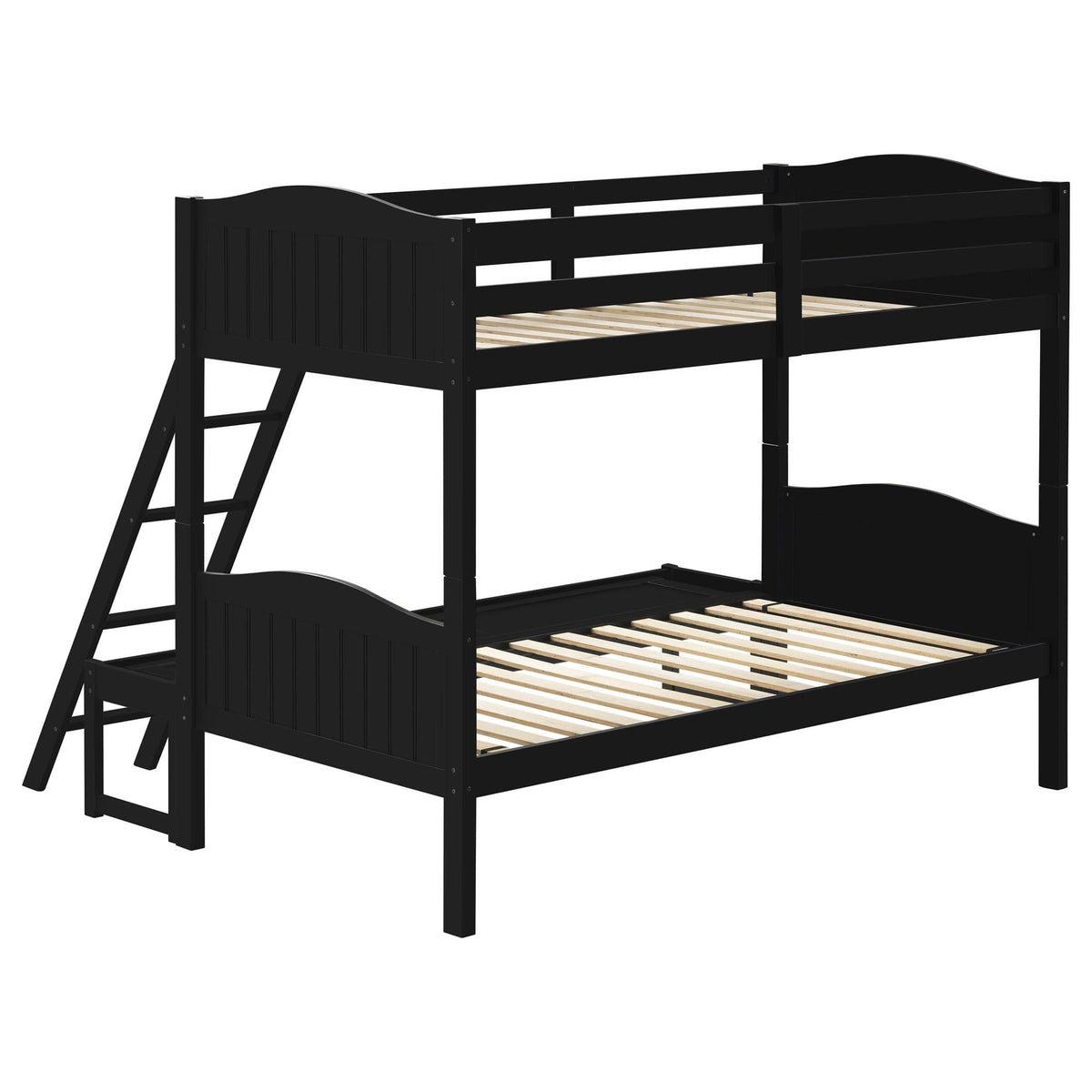 Litera Arlo Wood Twin sobre Full, color negro