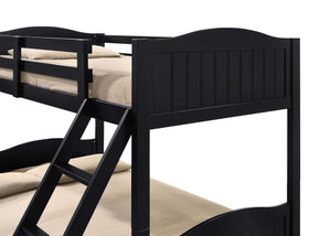 Litera Arlo Wood Twin sobre Full, color negro