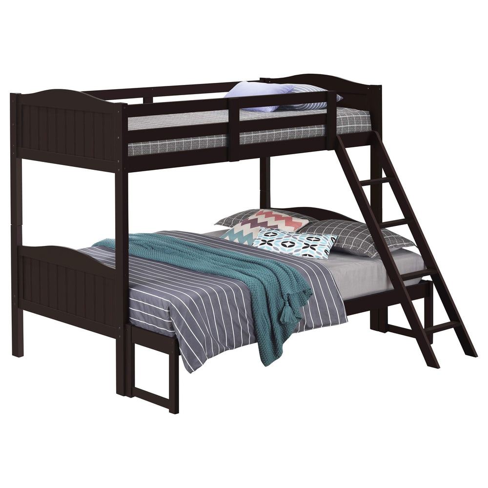 Litera Arlo Wood Twin sobre Full, color Espresso