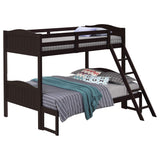 Litera Arlo Wood Twin sobre Full, color Espresso