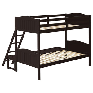 Litera Arlo Wood Twin sobre Full, color Espresso