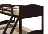 Litera Arlo Wood Twin sobre Full, color Espresso