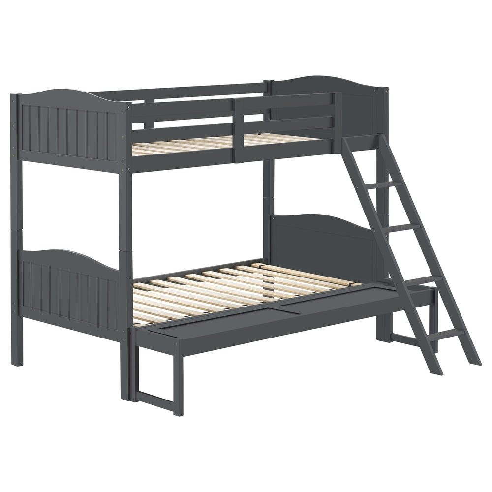 Litera Arlo Wood Twin sobre Full, color gris