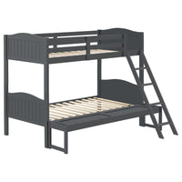 Litera Arlo Wood Twin sobre Full, color gris