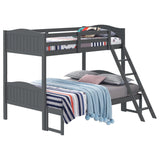 Litera Arlo Wood Twin sobre Full, color gris