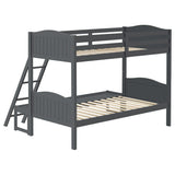 Litera Arlo Wood Twin sobre Full, color gris