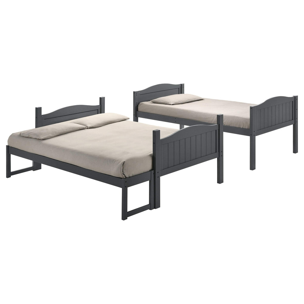 Litera Arlo Wood Twin sobre Full, color gris