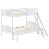 Litera Arlo Wood Twin sobre Full, color blanco