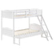 Litera Arlo Wood Twin sobre Full, color blanco