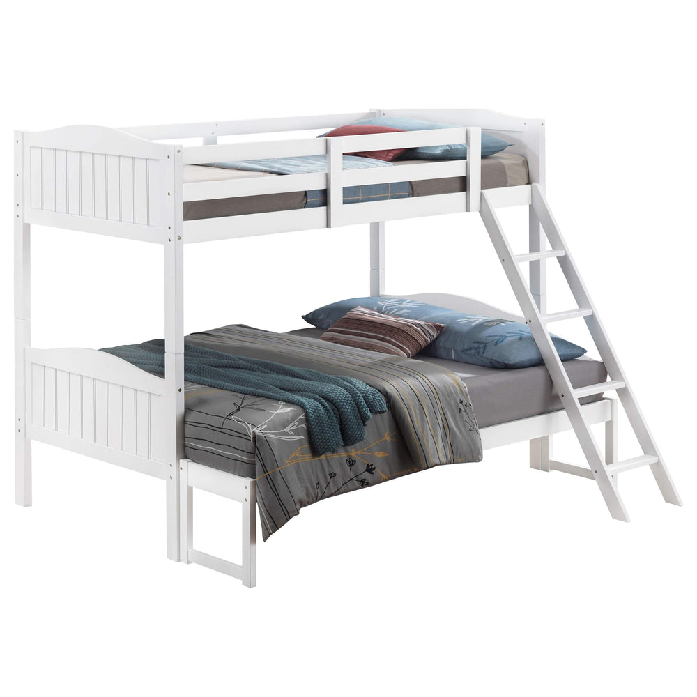 Litera Arlo Wood Twin sobre Full, color blanco