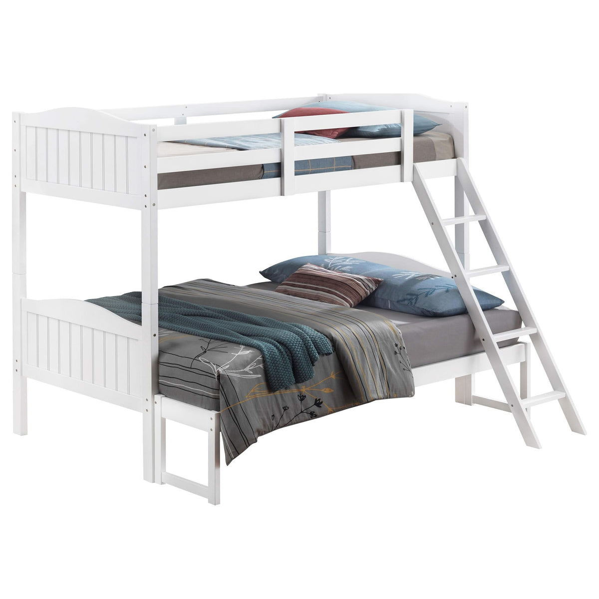 Litera Arlo Wood Twin sobre Full, color blanco