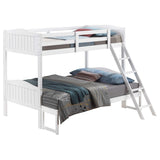 Litera Arlo Wood Twin sobre Full, color blanco