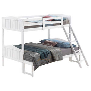 Litera Arlo Wood Twin sobre Full, color blanco