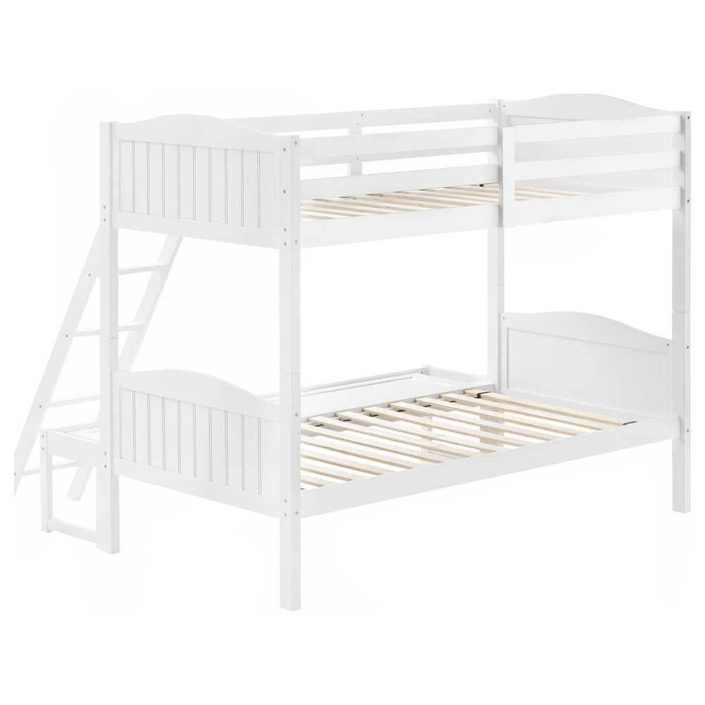 Litera Arlo Wood Twin sobre Full, color blanco