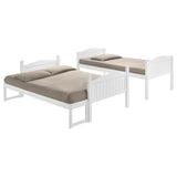 Litera Arlo Wood Twin sobre Full, color blanco