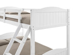 Litera Arlo Wood Twin sobre Full, color blanco