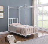 Cama con dosel Betony Twin Blanca