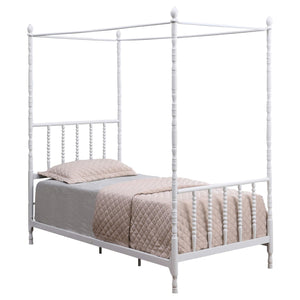 Cama con dosel Betony Twin Blanca