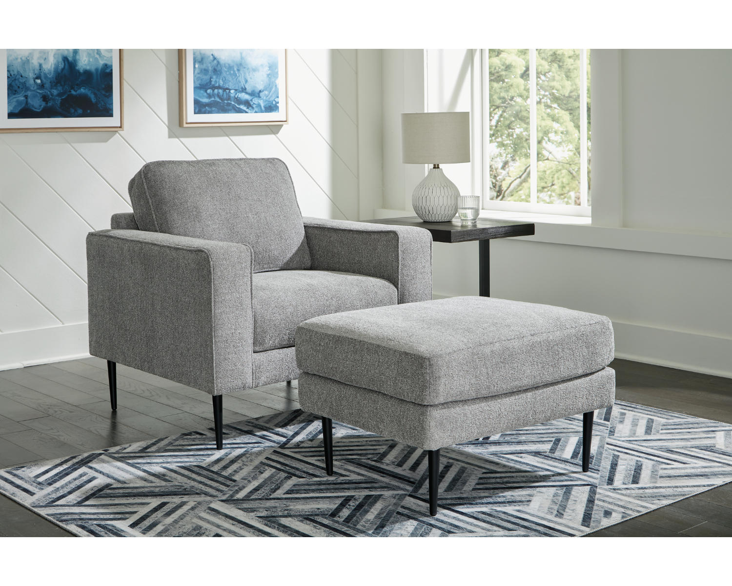 Hazela Chair and Ottoman
