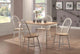 Juego de mesa de comedor rectangular Windsor de 5 piezas Taffee, color blanco