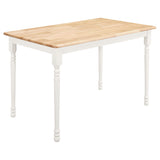 Juego de mesa de comedor rectangular Windsor de 5 piezas Taffee, color blanco