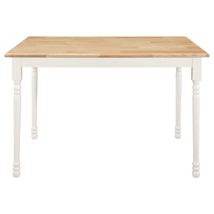 Juego de mesa de comedor rectangular Windsor de 5 piezas Taffee, color blanco