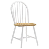 Juego de mesa de comedor rectangular Windsor de 5 piezas Taffee, color blanco