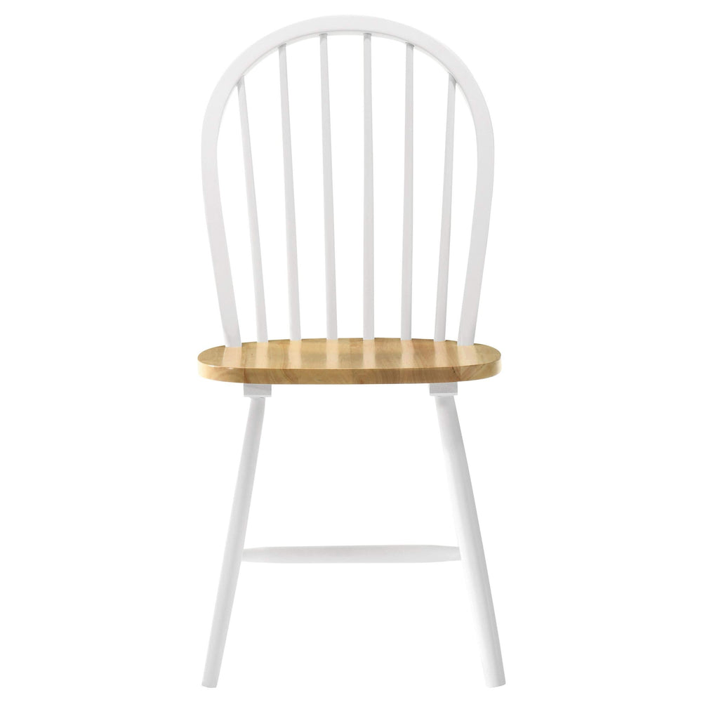 Juego de mesa de comedor rectangular Windsor de 5 piezas Taffee, color blanco