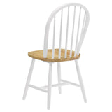 Juego de mesa de comedor rectangular Windsor de 5 piezas Taffee, color blanco