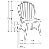 Juego de mesa de comedor rectangular Windsor de 5 piezas Taffee, color blanco